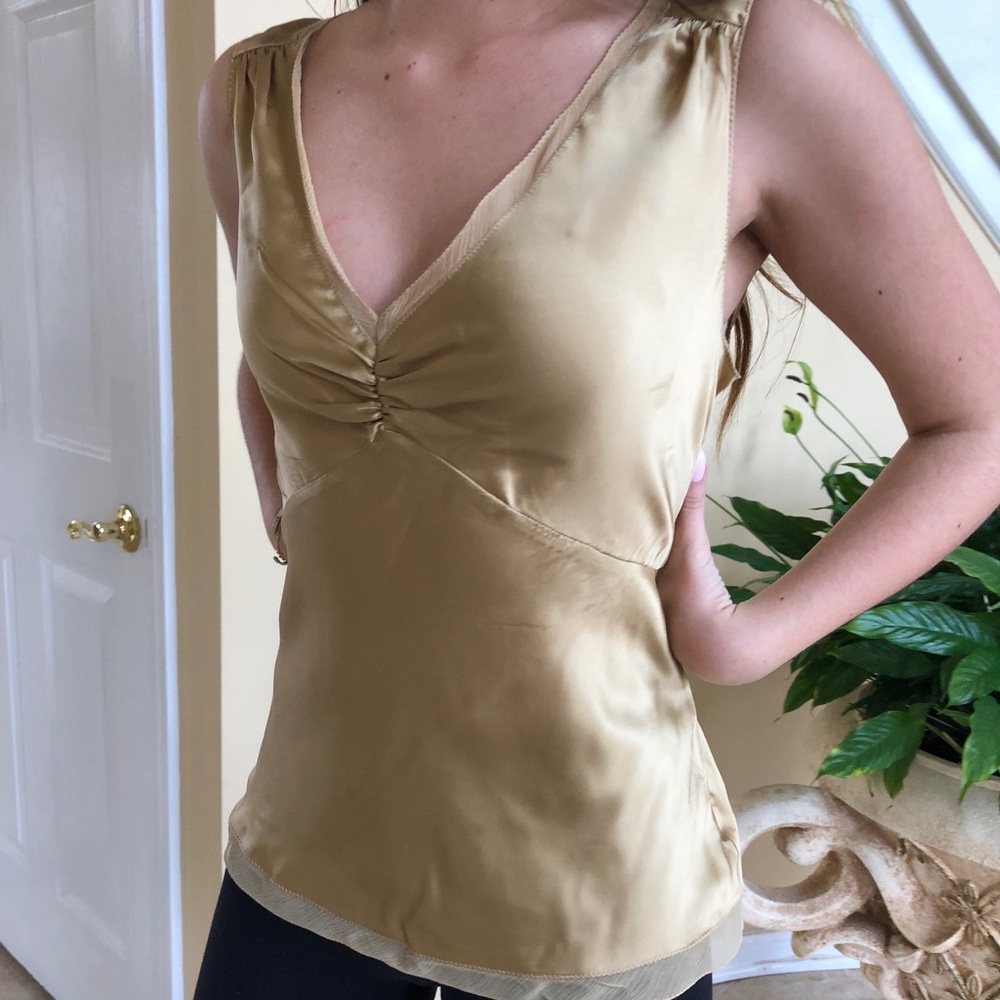The Limited Silk V Neck Blouse